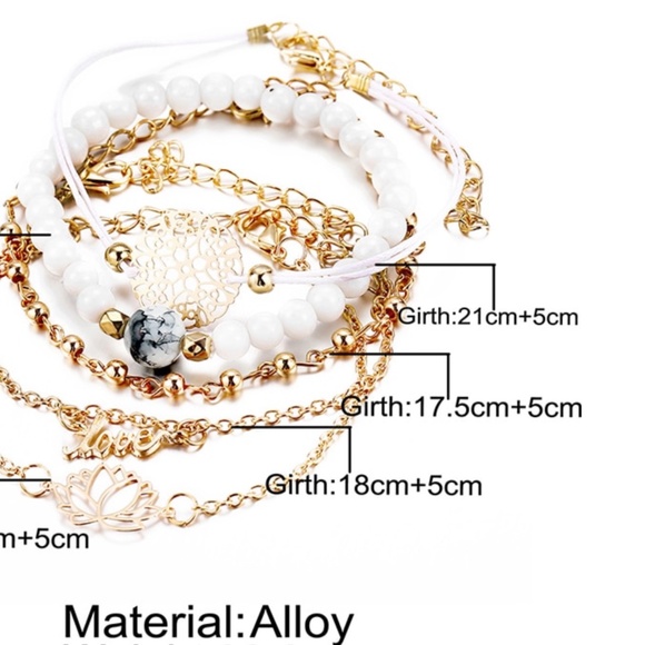 3/$30 - 5 Piece Boho Layering Bracelet Set Love - Picture 3 of 3